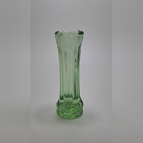 Source Unknown Other - Vintage Hand Blown Green Glass Vase